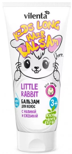 Vilenta Бальзам для волос Little Rabbit 3+ с малиной и ежевикой 200 мл