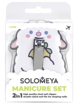 SOLOMEYA набор для маникюра овечка кусачки + двухсторонняя пилка
