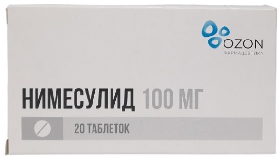 Нимесулид табл. 100 мг №20 Озон (Упаковка)