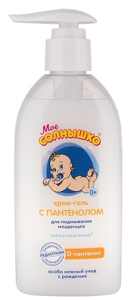 МОЕ СОЛНЫШКО Крем гель для подмывания младенцев 0м+ с Пантенолом 200 мл