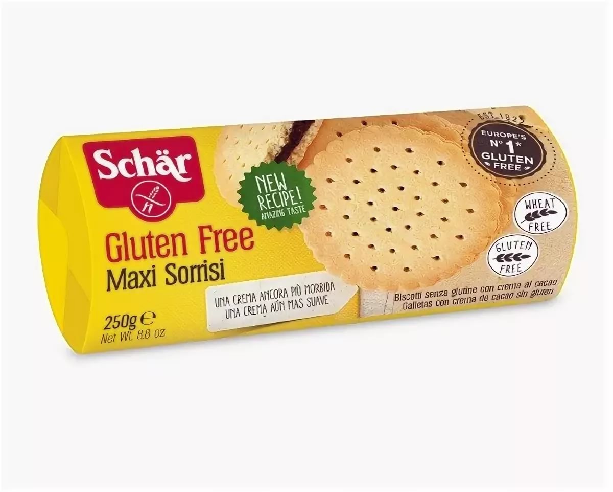 Dr.Schar MAXI SORRISI Печенье сэндвич безглютеновое 250г