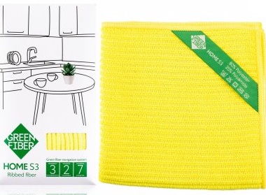 Home S3 ribbed fiber Файбер ребристый желтый арт.06030