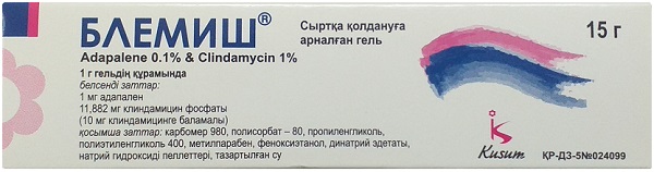Блемиш гель 15 г ( адапален 0,1 %, клиндамицин 1% ) анти-акне
