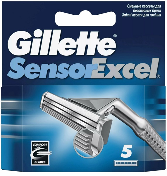 Кассеты сменные GILLETTE Sensor Excel 5шт
