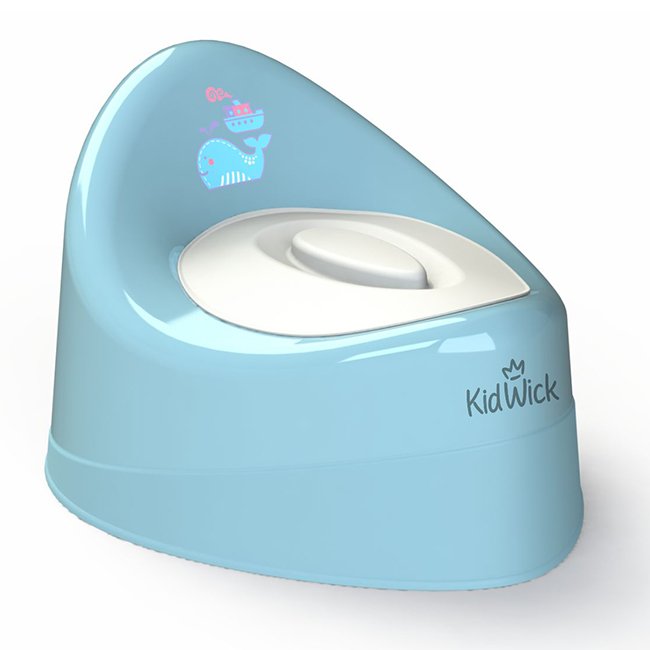 Горшок KIDWICK Ракушка арт.K0030102 Голубой с Белой крышкой