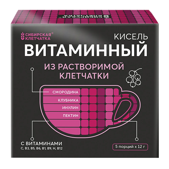Сибирская Клетчатка Кисель Витаминный с 12 г саше №5