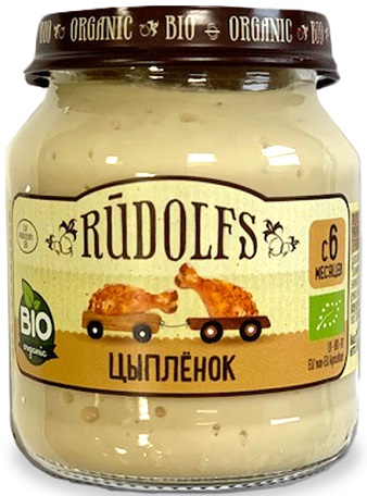 Rudolfs Пюре Цыпленок 120г ст/б