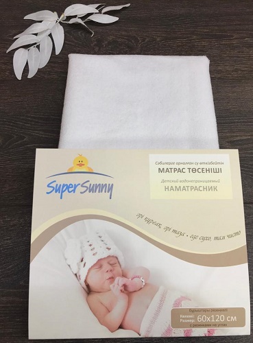 SUPER SUNNY Наматрасник водонепроницаемый 60*120см