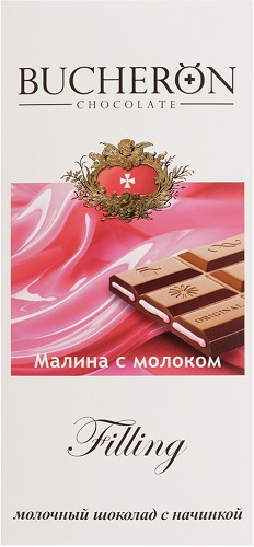 BUCHERON Filling Шоколад молочный Малина-молоко 85г 