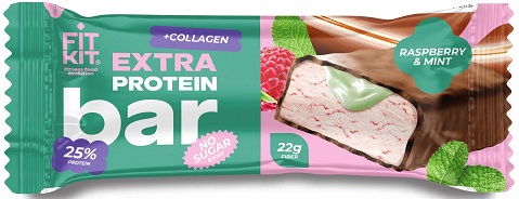 Fit Kit Батончик протеиновый глазир. Малина-Мята 60г