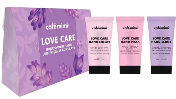 CAFE MIMI подарочный набор для ухода за кожей рук Love Care