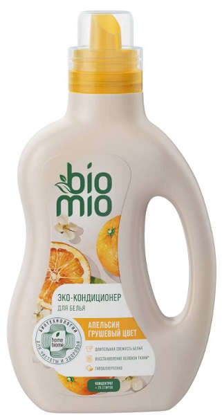 Bio Mio Экологичный кондиционер для белья 800 мл Апельсин и Грушевый цвет