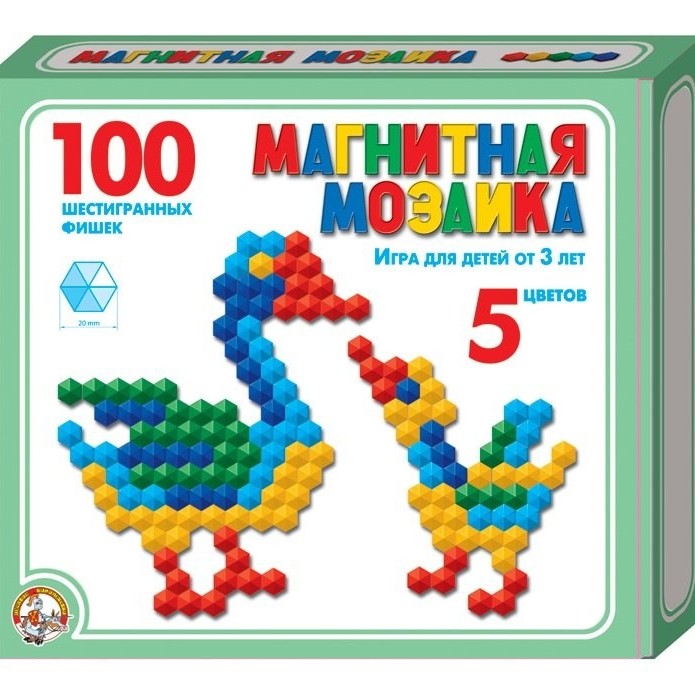 Мозаика магнитная 3+ 100 шт 5 цветов арт.00961 Десятое царство