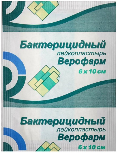 Лейкопластырь Бактерицидный Верофарм 6*10см ( 1 шт ) Veropharm