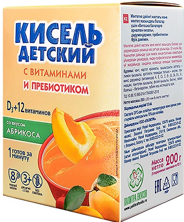 Кисель детский с пребиотиком Абрикос 25г*8шт Витошка