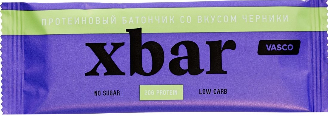 XBar Vasco Батончик протеиновый 22% 60,0 черники