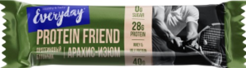 Everyday Protein Frends Батончик глазир. высокобелков. 40г Арахис Изюм