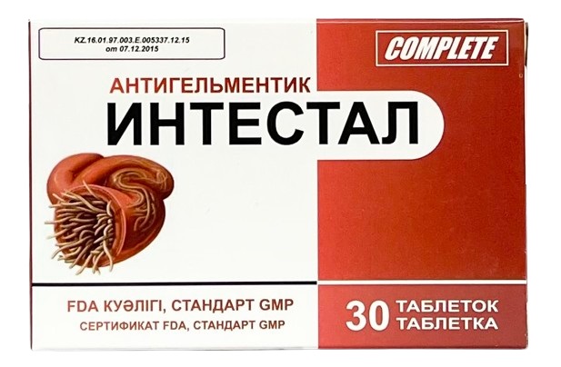 Интестал табл. №30 ШКД (экстр.куркумы,экстр.имбирья,экстр.листьев черного ореха,грейпфрут,чеснок) (Упаковка)