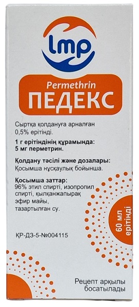 Педекс раствор 0,5% 60 мл ( перметрин ) @