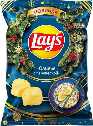 Чипсы Lays Оливье с перепелкой 103г  &