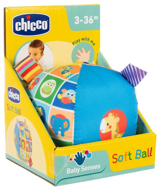 CHICCO Игрушка развивающая Мягкий мячик 3м+
