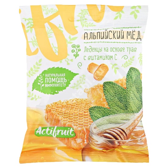 ACTIFRUIT Леденцы Альпийский мед 60г