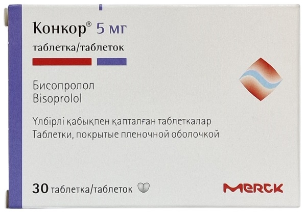Конкор табл. 5 мг №30 ( бисопролол )