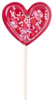 Карамель на палочке SWEET NESS Погремушка Пиксельное сердце 30г