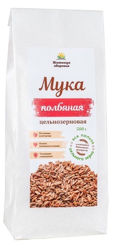 Житница здоровья Мука Полбяная 500г цельнозерновая