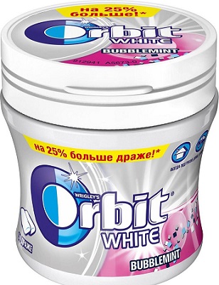 Orbit White Bubblemint №50 драже Жев. резинка без сахара
