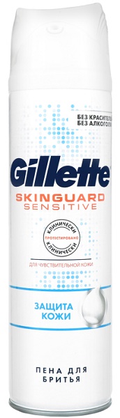 GILLETTE пена для бритья Skinguard Sensitive Защита Кожи 200 мл 81686219