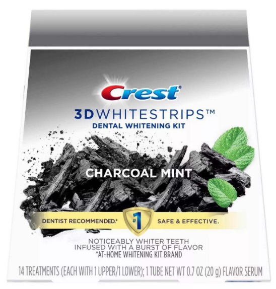 Полоски Отбеливающие для зубов CREST Charcoal Mint 16 пар