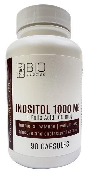  Инозитол капс. 1000мг + Фолиевая кислота 100мкг №90 @ BioPuzzles