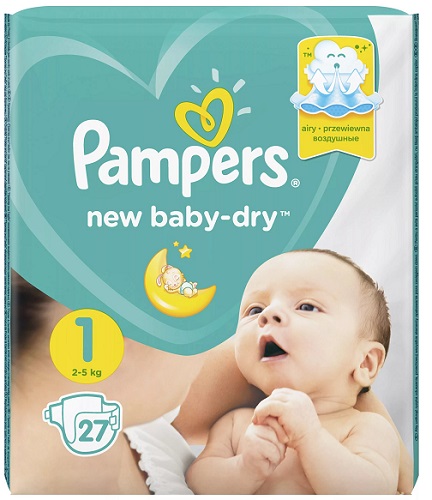 Подгузники для детей PAMPERS New baby-dry №1 (2-5кг) 27шт