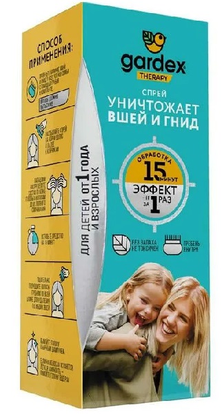 Репеллент Спрей от вшей и гнид средство педикулицидное 80 мл GARDEX