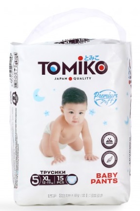Трусики-подгузники для детей TOMIKO р.XL ( 12-17 кг ) 15 шт mini