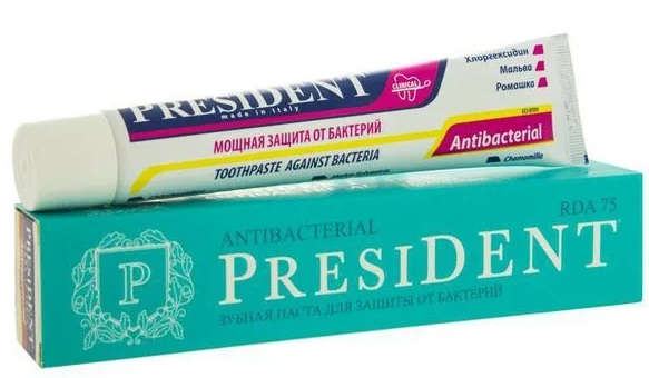 Зубная паста PRESIDENT Antibacterial 75 мл