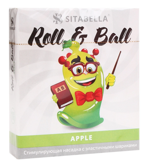 Насадка стимулирующая Sitabella ROLL E BALL APPLE с шариками 1шт