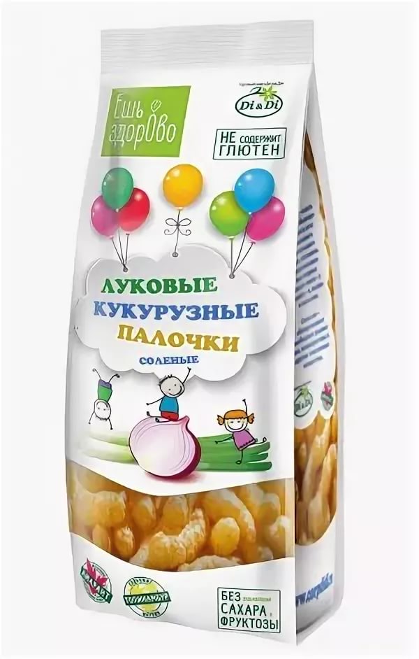 Di&Di Кукурузные палочки соленые луковые 80г