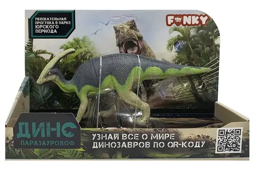 Фигурка динозавр Паразауролоф зеленый Funky Toys 02204096
