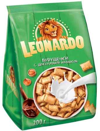 Leonardo Подушечки с шоколадной начинкой 200г