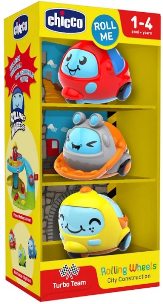 Игрушка CHICCO Набор машинок Команда строителей 3шт 12м+