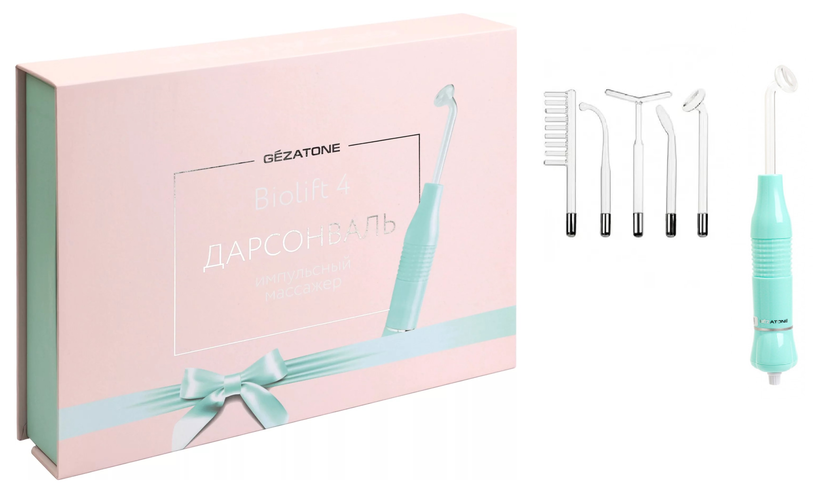 Дарсонваль GEZATONE Biolift4 модель 203 ( 5 насадок ) Зеленый _>