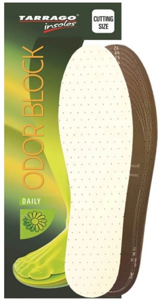 TARRAGO Стельки для обуви Odor Block перфорированные безразмерные 1пара