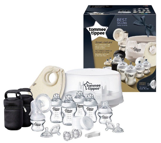 TOMMEE TIPPEE Стерилизатор для микроволновой печи + молокоотсос механический + бутылки +соски