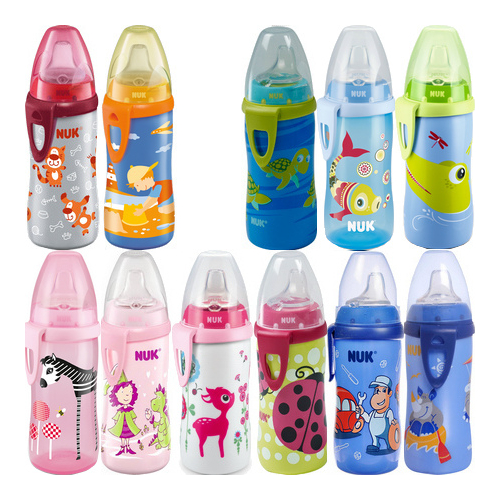 Поильник 12м+ NUK Activ Cup 300 мл арт.10750404 насадка силиконовая цв.в асс.
