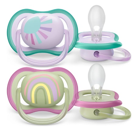Соска-Пустышка Силиконовая AVENT 0-6м (2шт) SCF085/59 girl