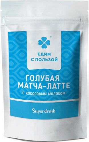 Едим с пользой Голубая Матча-Латте с кокосовым молоком 100г