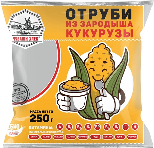 Отруби из Зародышей Кукурузы 250г Чуваши Хлеб