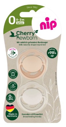 Соска-Пустышка Латекс NIP Cherry Newborn 0м+ (2шт) арт.91031